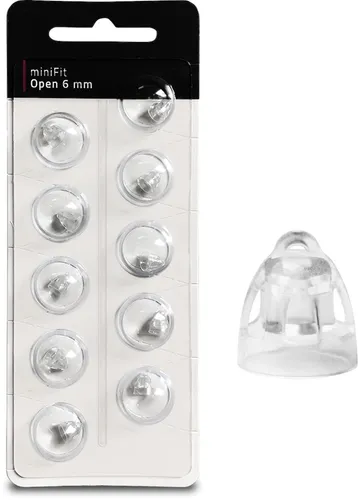 EWANTO miniFit 10er Blister 6 mm Open wie Oticon Kuppeln Ex-Hörer - Hörgeräteschirmchen für Oticon, im praktischen 10er Blister. Hergestellt aus hochwertigem Silikon für optimalen Tragekomfort und zuverlässige Nutzung.