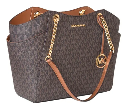 Michael Kors Jet Set Artikel EW TZ T - Damen-Shopper in Braun, aus hochwertigem Leder, ideal für jeden Anlass