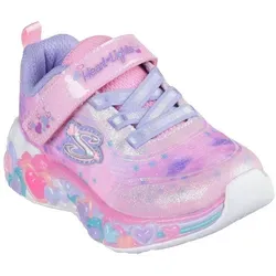 Skechers Eternal Heart Lights 302696N-LPMT Kinder Sneaker - Bequeme Sneaker für Mädchen in Rosa mit Klettverschluss. Ideal für jeden Tag, mit leuchtenden Details für mehr Spaß beim Laufen.