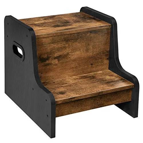 HOOBRO Tritthocker für Kinder – 2-stufiger Tritt-Schemel mit Antirutschmatte - Trittschemel für Baby- & Kleinkinderzimmer, sicher und stabil mit rutschfesten Polstern, ideal für unabhängiges Erreichen von Höhen in Küche, Badezimmer und Kinderzimmer.