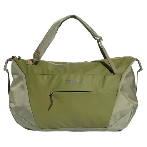 adidas Unisex Terrex Multi Duffel 50l - Tent Green - Robuster Seesack mit 50l Volumen, ideal für Abenteuer und Reisen. Viel Platz für Ausrüstung, stilvolles Design und hohe Funktionalität.