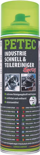 Petec Universalreiniger 71750 - Effektiver INDUSTRIE-, SCHNELL- & TEILEREINIGER - Autopflege & Motorradpflege, leistungsstarker Reiniger für schnelle und gründliche Reinigung von Fahrzeugteilen und Industrieanwendungen.