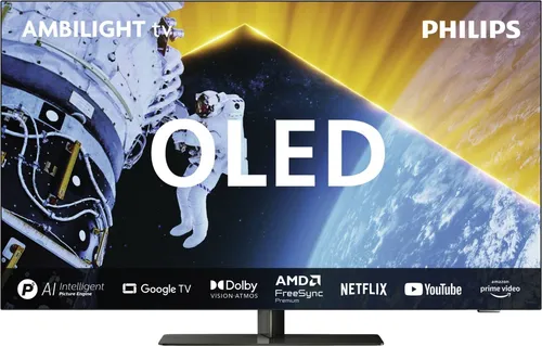 Philips 48OLED849/12 121 cm (48") OLED-TV - 4K OLED Ambilight Fernseher mit lebensechten Bildern und beeindruckendem Sound. Erleben Sie immersive Unterhaltung mit Dolby Vision, Dolby Atmos und nahtloser Smart Home Integration.