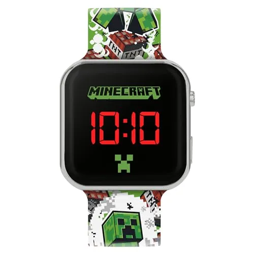 Accutime Disney Jewelry Disney Minecraft LED Watch Grün MIN4181