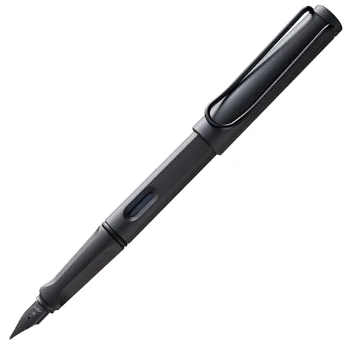 Lamy safari umbra Füller - Füllhalter mit ergonomischem Griff & schwarzer Stahlfeder in Strichbreite B - robuster ASA-Kunststoff - inkl. Tintenpatrone T 10 blau - Rechtshänder