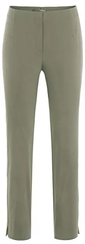 Stehmann INA 740 Stretchhose in Vetiver (Gr. 36) - Moderne Stretchhose mit hohem, elastischem Bund und Schlitz am Beinabschluss. Ideal für den täglichen Einsatz, bitte eine Größe kleiner bestellen als gewohnt.