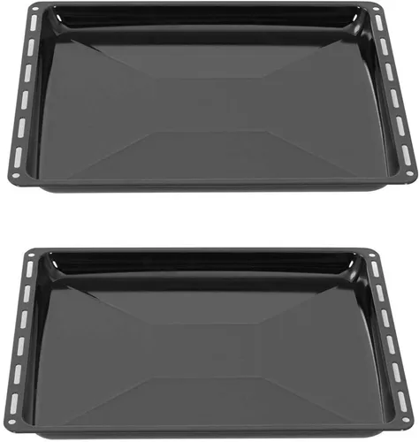 ICQN Backblech 422 x 370 mm - Emaillierte Fettpfanne für Backofen - Fettpfanne 42,2 x 37 cm, kratzfest und rostfrei, ideal für ELECTROLUX, AEG, IKEA und mehr - perfekt für gleichmäßiges Backen und einfache Reinigung.