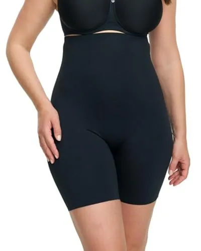 SUSA Shapewear Miederhose 5572 in Schwarz, Gr. 48 - Miederpants für Damen mit hohem Bund und Silikonbeschichtung für optimalen Halt. Die nahtlose Shaping-Shorts formt Bauch, Taille & Beine für eine glatte Silhouette und bietet angenehmen Tragekomfort.