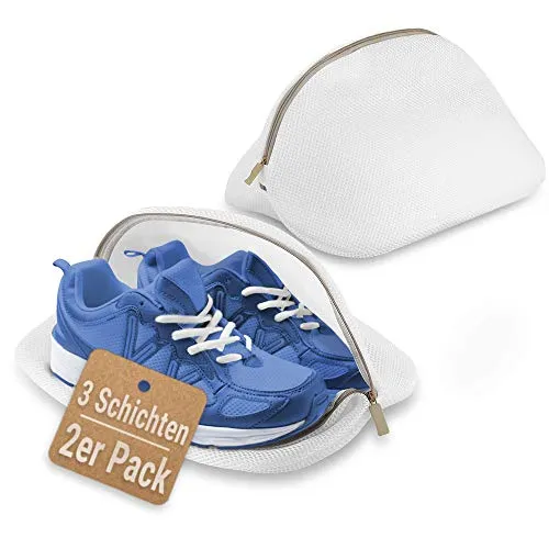 ecooe 2 Stück Wäschenetz Wäschesack für Schuhe Sneaker Multi Schutz Wäschenetz Wäschebeutel schuhwaschbeutel für Waschmaschine und die Reise