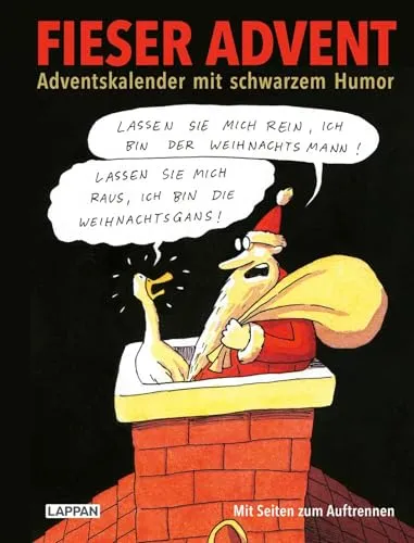 Fieser Advent: Adventskalender mit schwarzem Humor - Entdecken Sie witzige Überraschungen im Fiesen Adventskalender! Mit humorvollen Bildern und Seiten zum Auftrennen sorgt er für Spaß in der Vorweihnachtszeit.