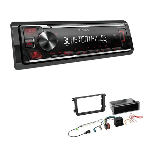 Kenwood 1-DIN Autoradio Bluetooth USB AUX für VW T5 Transporter - Praktisches 1-DIN Autoradio mit Bluetooth, USB und AUX-Anschlüssen. Genießen Sie Musik-Streaming und Freisprechanrufe für ein entspanntes Fahrerlebnis.