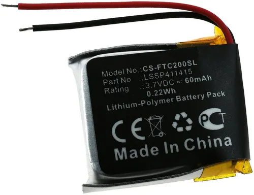 Powery Akku für Fitbit Charge 2 Akku 60 mAh (3.7 V)