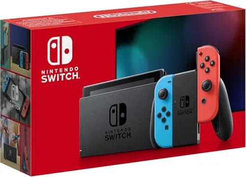 Nintendo Switch-Konsole Neon-Rot Neon-Blau - Flexibles Spielen für Zuhause und Unterwegs, ideal für Mehrspielerpartien und HD-Gaming