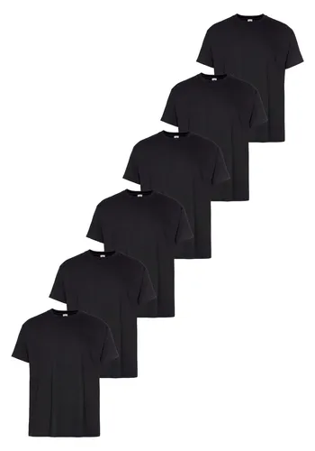 6er-Pack T-Shirts in verschiedenen Farben, Rundhalsausschnitt, Größe M (48/50)