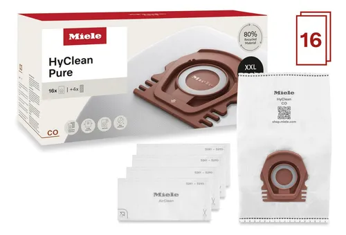 Miele Staubsaugerbeutel HyClean Pure CO XXL-Pack, 20 Stück - Original Miele Staubsaugerbeutel für verschiedene Modelle. Hohe Filterleistung für saubere Luft und einfache Handhabung. Ideal für den täglichen Gebrauch.