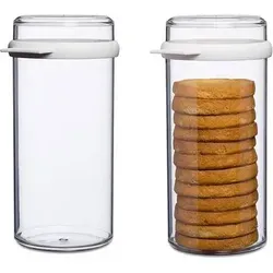 Mepal Zwiebackdose Stora Duo Pack - Luftdichte Aufbewahrungsdose für Zwieback mit 1900 ml Fassungsvermögen, schützt vor Feuchtigkeit und sorgt für optimale Küchenorganisation.