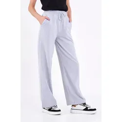 COMEOR Jogginghose Damen für lässigen Komfort und modernen Stil mit weitem Bein grau XXL