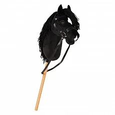 small foot Hobby Horse schwarz „Eddie“ - Schaukelpferd für aktive Bewegung und kreatives Spiel! Ideal für Hobby Horsing mit frisierbarer Mähne und realistischem Zubehör.