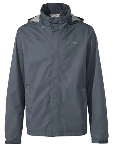 VAUDE Escape Bike Light Regenjacke Herren – Fahrradjacke wasserdicht atmungsaktiv winddicht, 2-Lagen mit verstaubarer Kapuze, heron,4XL