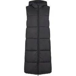 URBAN CLASSICS Steppweste Urban Classics Ladies Long Hooded Puffer Vest schwarz L (40/42)