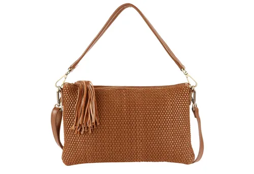HARBOUR 2nd Clutch Ivellina, Damen Handtasche, Umhängetasche, Schultertasche mit modischen Fransen