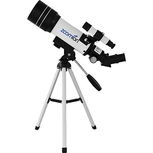 Zoomion Teleskop Pioneer 70 AZ - Teleskop für Mond- und Naturbeobachtungen, mit 70mm optischem Glasobjektiv für scharfe Bilder und hoher Lichtleistung, ideal für spontane Entdeckungen.