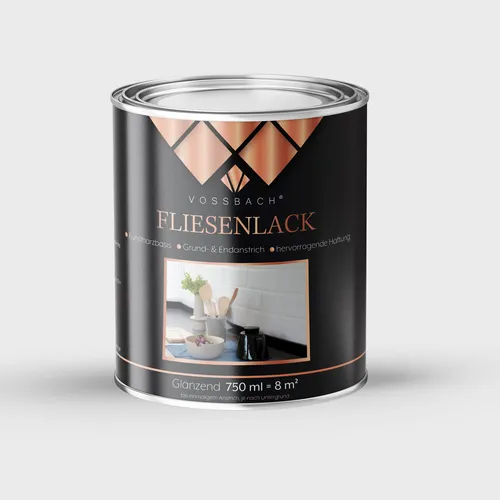 VOSSBACH Premium Fliesenlack 750 ml Dose Anthrazitgrau Glänzend Fliesenfarbe