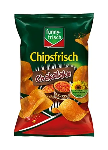 funny-frisch Chipsfrisch Chakalaka, 150 g - Chips aus Kartoffeln, hauchdünn und knusprig. Erlebe die würzige Vielfalt Afrikas - scharf und süß, glutenfrei, vegan und ohne künstliche Zusätze.