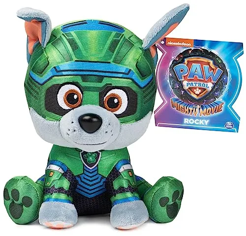 GUND PAW Patrol Der Mighty Kinofilm Rocky, 15 cm - original Plüschtier zum Kinofilm 2023, zum Nachspielen der Lieblingsszenen und treuer Begleiter, Spielzeug für Kinder ab 1 Jahr