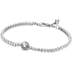 Pandora Armband PANDORA Tennisarmband aus 925er Silber mit Zirkonia silberfarben 16.00 cm
