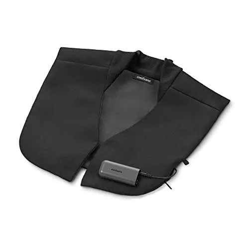 medisana OL 100 Wärmecape kabellos mit Powerbank im Business-Look für das Büro, 3 Temperaturstufen, Überhitzungsschutz, Abschaltautomatik