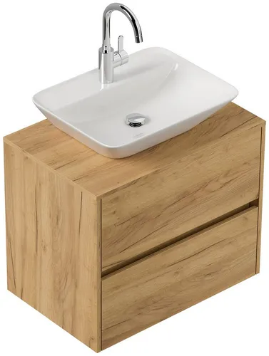 Magnolia Home Aufsatzwaschbecken Taifun 70cm – Eiche Gold - Elegantes Aufsatzwaschbecken aus Eiche Gold, ideal für moderne Badezimmer. Perfekte Kombination aus Stil und Funktionalität.