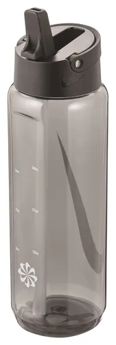 Nike Trinkflasche TR Renew Recharge mit Trinkhalm 700ml - anthrazitgrau - Robuste BPA-freie Trinkflasche aus recyceltem Material. Mit praktischem Trinkhalm und arretierbarem Schraubdeckel für einfachen Gebrauch. Ideal für unterwegs und spülmaschinengeeignet.
