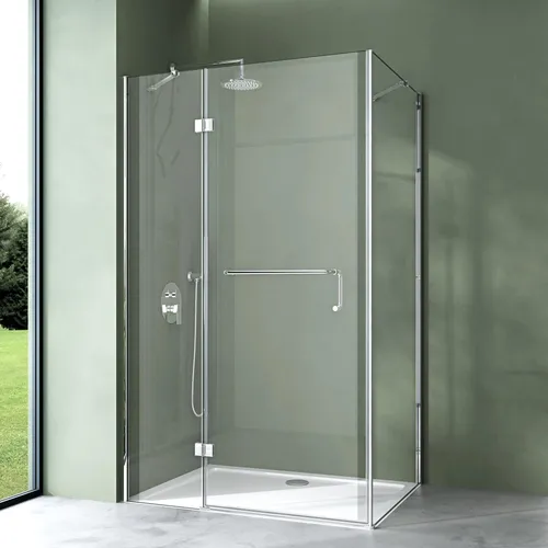 Mai & Mai Eckdusche 80x90cm mit Duschtasse - Moderne Duschkabine mit 6mm ESG-Sicherheitsglas und NANO-Beschichtung für einfache Reinigung. Ideal für barrierefreies Badezimmer.