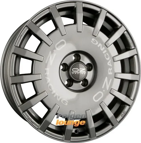 OZ Rally Racing Alufelgen 8x17" ET25 - Hochwertige 17 Zoll Alufelgen im sportlichen Design, ideal für Rennsportliebhaber. Maximale Traglast von 650 kg und elegante Dark Graphit-Farbe.