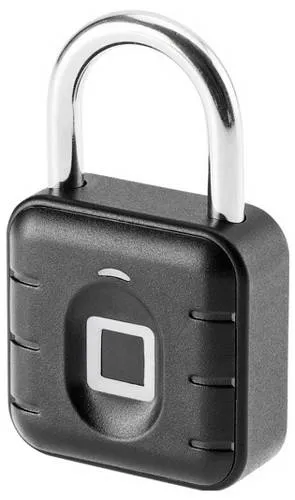 Cimco 170255 Vorhängeschloss 45 mm Schwarz – Fingerabdruckschloss - Innovatives Fingerabdruckschloss mit IP67 Schutzart. Bis zu 20 Fingerabdrücke einlesbar und sicher in jeder Position zu öffnen. Kompakte Bauweise (45 mm Breite) und inklusive Batterien für sofortigen Einsatz.