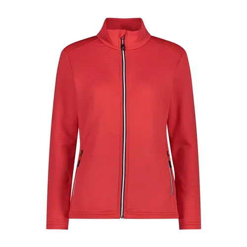 CMP Woman Jacket campari (C653) 44 - Laufjacke für Damen aus leichtem Jacquard-Gewebe mit atmungsaktivem Stretch Performance, ideal für aktive Freizeit und Alltag, Oeko-Tex-zertifiziert für umweltfreundlichen Komfort.