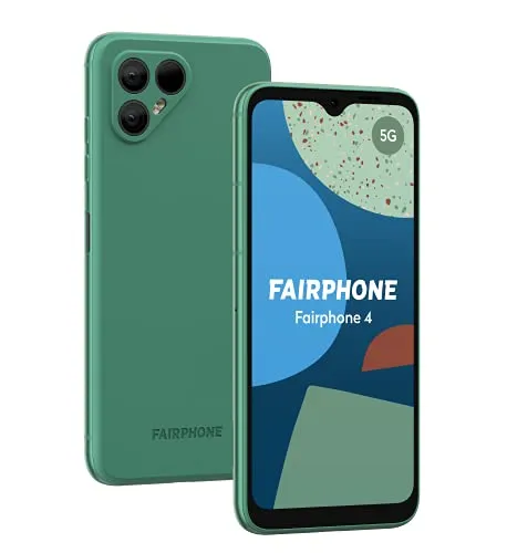 Fairphone 4 256GB Grün 5G - Nachhaltiges Smartphone mit 5 Jahren Garantie, einfach reparierbar und aus recycelten Materialien
