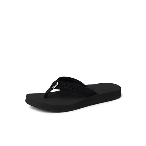 Reef Slippers Cushion Breeze RF001454BK2 Schwarz - Bequeme Zehentrenner für Damen - Sandalen mit vorgeformtem, gepolstertem Fußbett für höchsten Tragekomfort. Ideal für Strand und City, bieten sie sicheren Halt und einen angesagten Look.