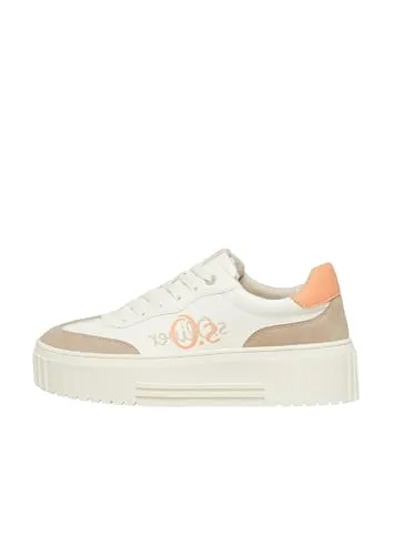 s.Oliver Sneaker mit Plateau-Sohle und Logo-Detail - Stylische Sneaker mit bequemer Plateausohle aus Synthetik und auffälligem Logo-Detail. Perfekt für Alltag und Freizeit, bietet Komfort und modischen Look.