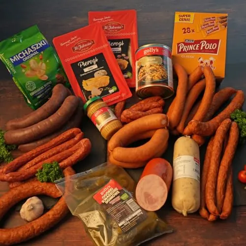 Polnisches Wurstpaket XL - golly's - Wurst & Fleisch-Geschenkideen, umfangreiche Auswahl an traditionellen polnischen Wurstsorten für ein authentisches Geschmackserlebnis.