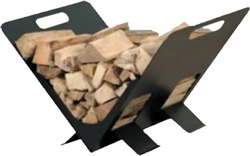 Kekai Leggio Holzkorb aus Schmiedeeisen 32x42x80 cm - Robuster Holzkorb aus Schmiedeeisen für eine praktische Brennholzaufbewahrung. Ideal für den Kamin oder Grill, bietet er Stabilität und einfachen Transport.