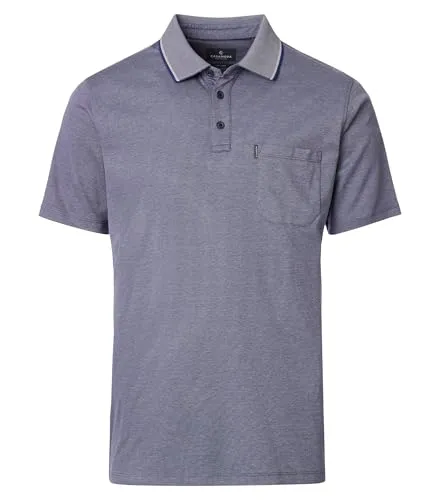 CASAMODA Poloshirt blau L - Herren-Shirt aus 55% Baumwolle und 45% Polyester, pflegeleicht und ideal für einen lässigen Look.