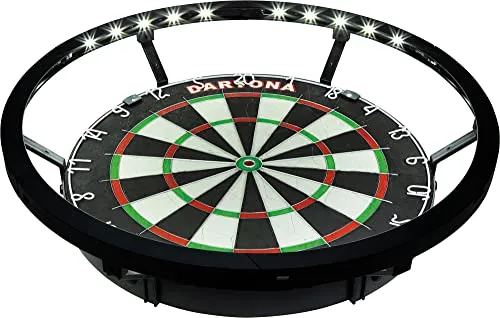 Dartone Dartscheibe LED Leuchtring - Zielscheiben mit USB-A Anschluss für die Stromversorgung, sorgt für ein beeindruckendes Spielerlebnis und bessere Sichtbarkeit beim Spielen.