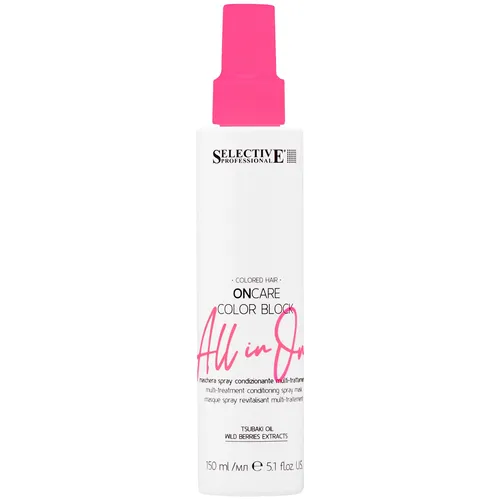 SELECTIVE All In One COLOR BLOCK Haarspülung - 150ml - Multitasking-Haarspülung für coloriertes Haar, schützt die Farbe und sorgt für geschmeidige, glänzende Strähnen. Ideal für den täglichen Gebrauch und schützt vor Hitze.