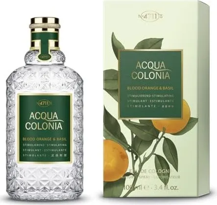 Acqua Colonia Blood Orange & Basil Eau de Cologne 100 ml - After Shave mit einem stimulierenden Duft, der Blutorange und Basilikum vereint, ideal für frische und gute Laune nach der Rasur.