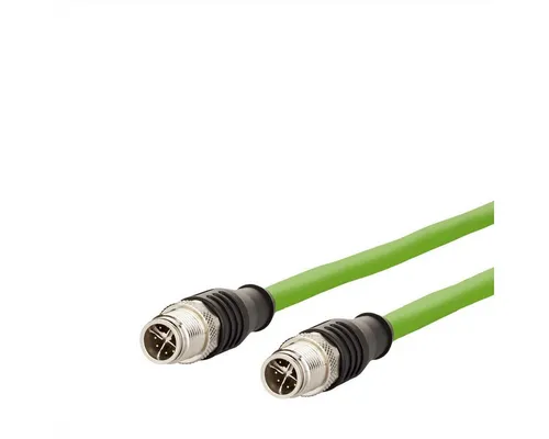 Metz Connect Verbindungsleitung M12 ST-M12 ST, 8-pol X-kodiert LAN-Kabel, M12-X Männlich (Stecker), M12-X Männlich (Stecker) (200.0 cm), gerade-gerade