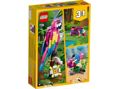 LEGO Creator 31144 Exotischer pinkfarbener Papagei - Bauspielzeugset, nachhaltig und hochwertig für kreative Bauprojekte