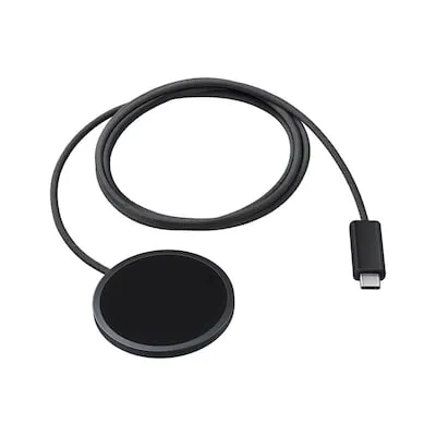 Samsung Wireless Charger EP-P290 - Magnetisches Ladegerät Schwarz - Kabelloses Ladegerät mit magnetischer Ausrichtung für schnelles Laden bis zu 25 W. Inklusive 45 W Netzladegerät für sofortige Nutzung. Ideal für moderne Arbeitsplätze.