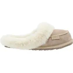 Vanuba Damen Flauschige Lammfellpantoffeln D014 Beige-Weiß, Größe 41 EU - Kuschelige Damen-Pantoffeln aus Samtleder und wärmendem Lammfell für ganzjährigen Komfort. Die flexible Gummisohle mit Anti-Rutsch-Profil sorgt für sicheren Halt und ein angenehmes Tragegefühl. Ideal für modebewusste Frauen.